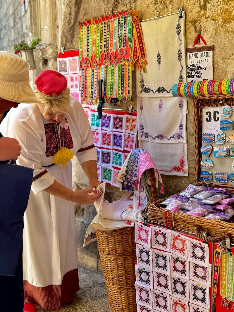 Traditional Konavle embroidery workshop near Dubrovnik Croatia - artisan cultural experience with local craftspeople