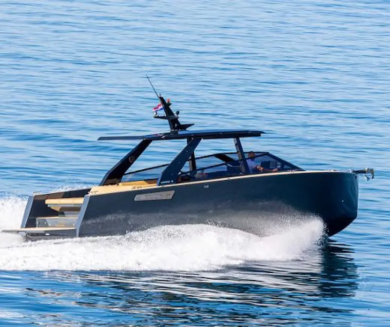 Private motorboat exploring hidden coves in Croatian Adriatic - luxury coastal day tour to pristine beaches and sea caves