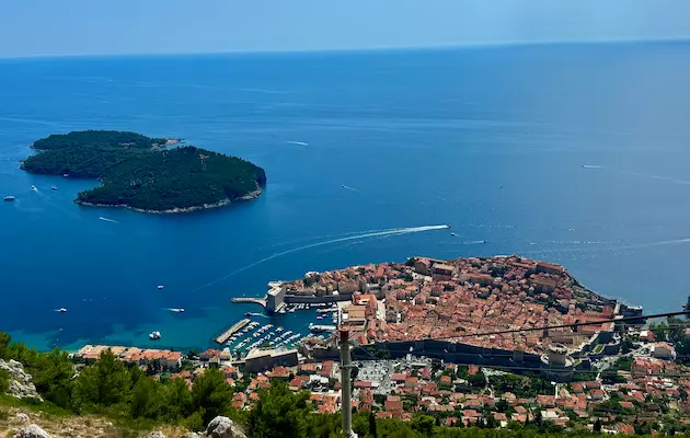 Dubrovnik Croatia - Old Town and Lokrum Island aerial panorama