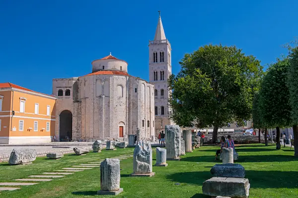 Zadar Old Town cathedral and waterfront Croatia