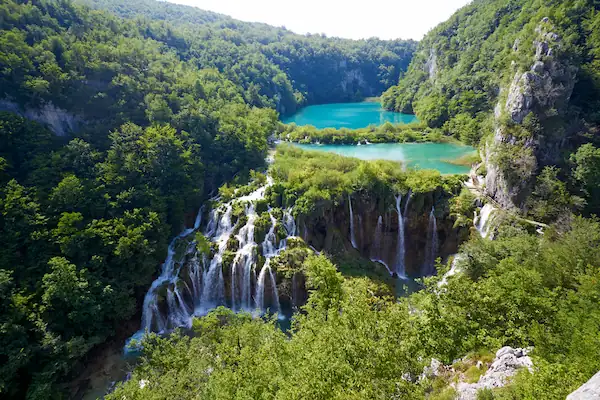 Plitvice Lakes National Park cascading waterfalls and turquoise lakes Croatia UNESCO