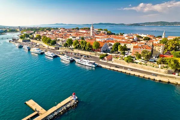 Zadar waterfront promenade Old Town Croatia